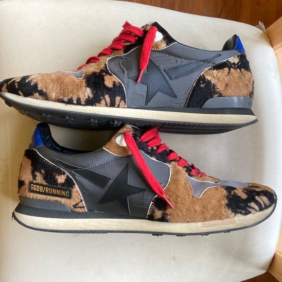 Mens Golden Goose Running Sneakers with Animal Pony Print Size 44 - Picture 1 of 11